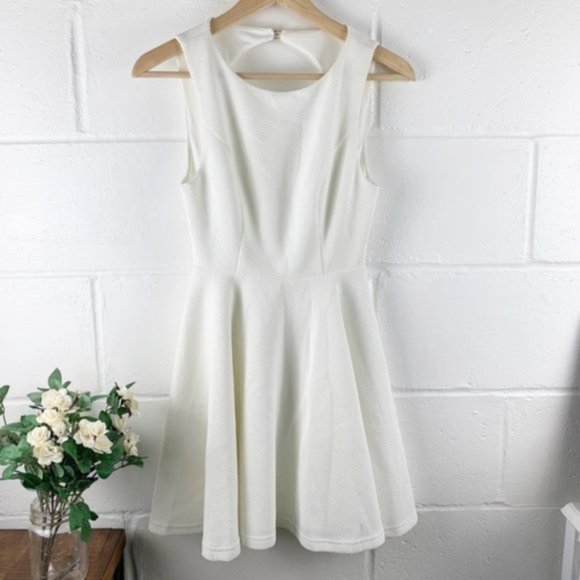 Lulus Dresses & Skirts - LULU's White Skater Mini Dress Size Small